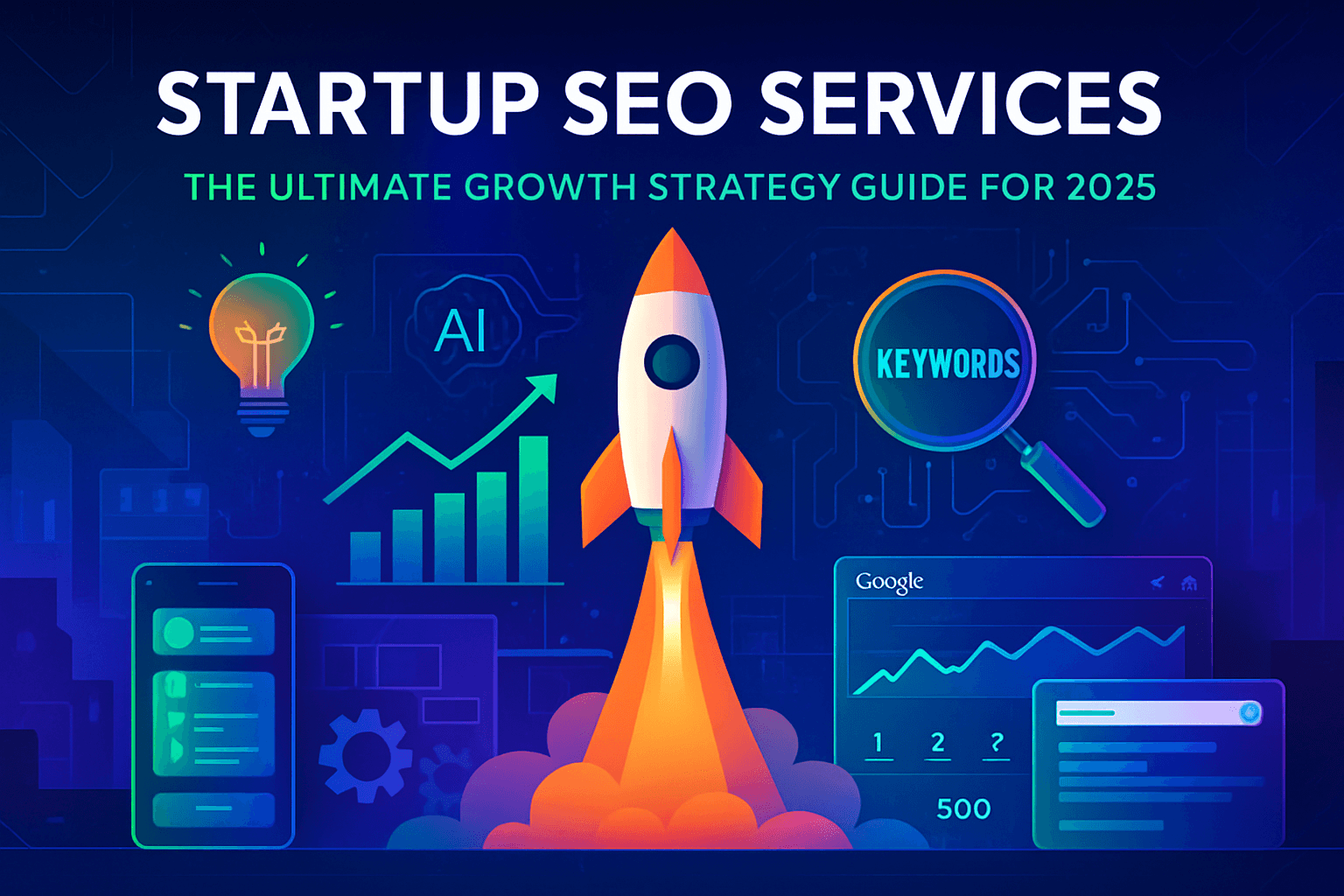 Startup team reviewing SEO growth strategy results