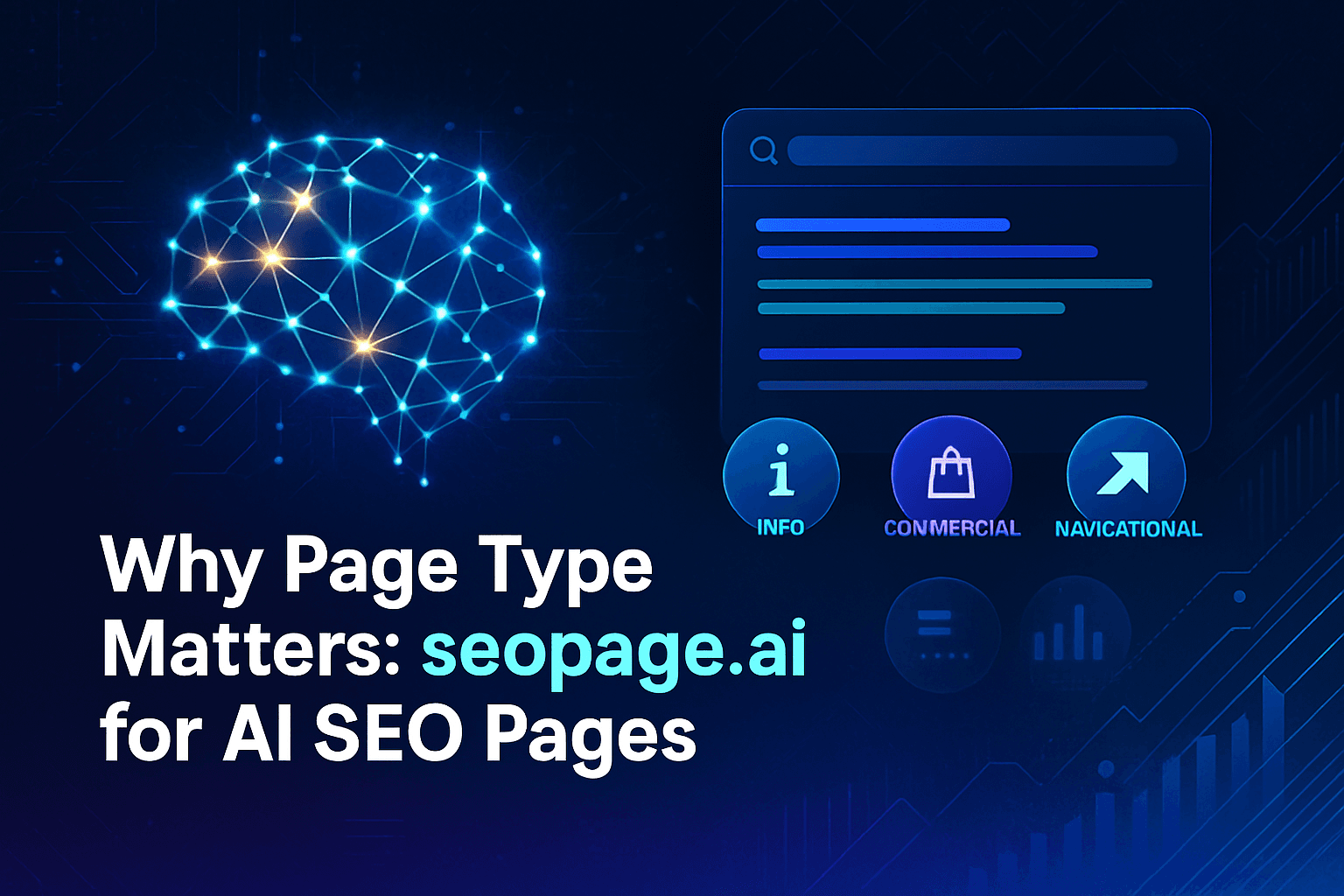 Abstract image representing AI and SEO with glowing connections