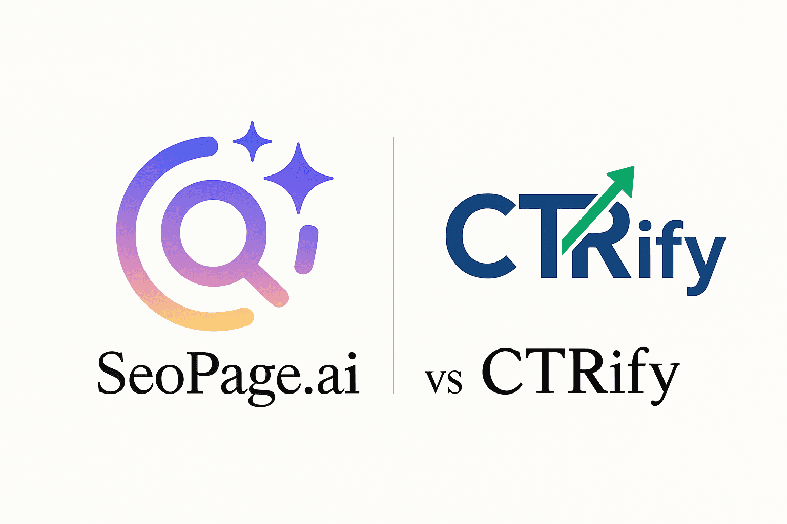 SeoPage.ai vs CTRify Comparison 2025 - Complete Analysis for AI SEO Tools